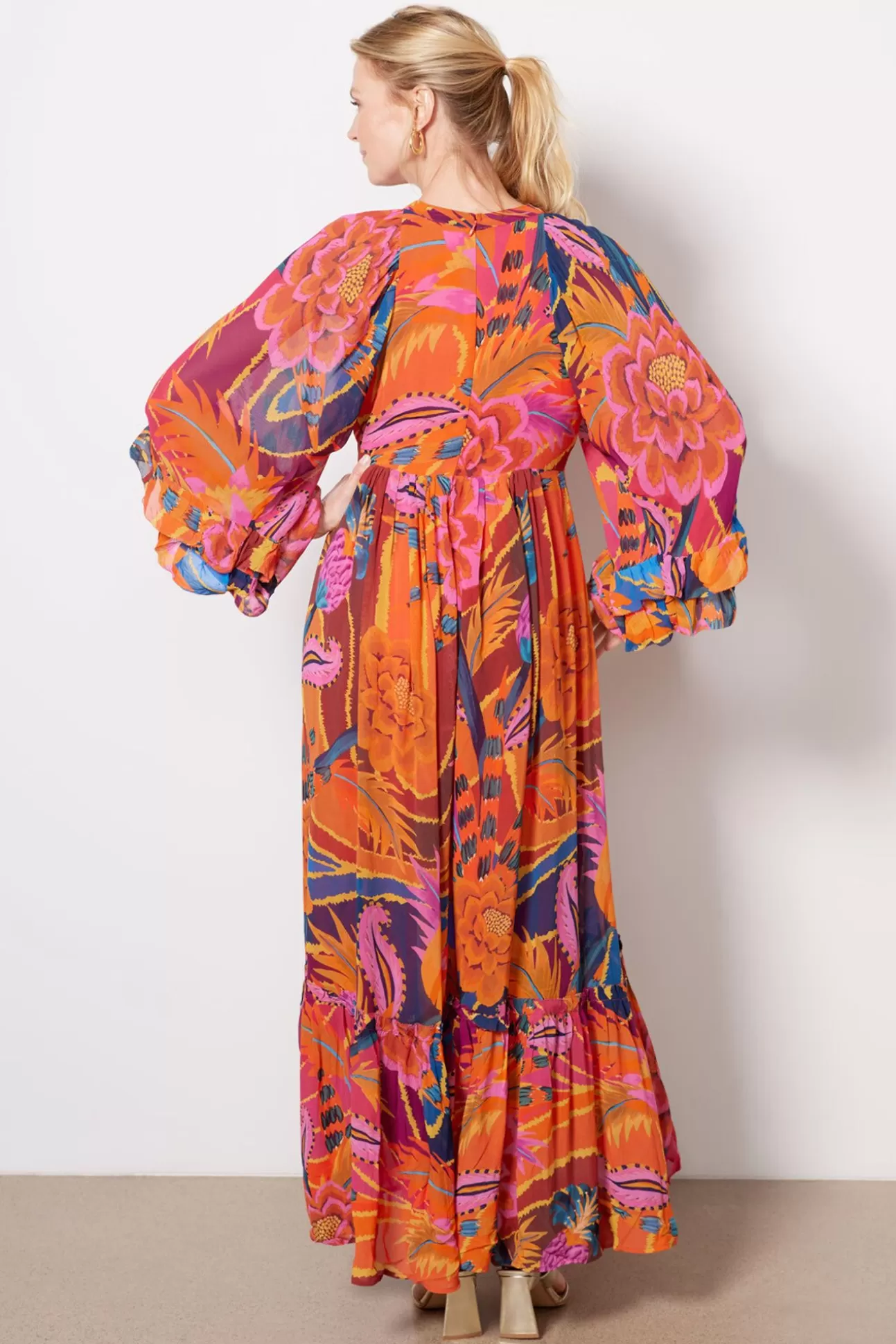 Vintage Wave Long Sleeve Maxi Dress^FARM RIO Fashion